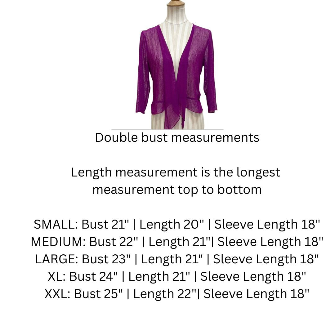 CREATION SOLID MESH BOLERO - PLUM
