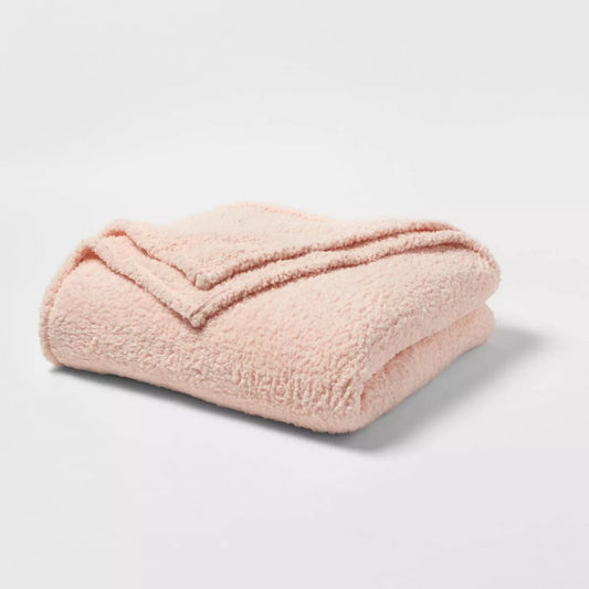 Sherpa Bed Blanket - Room Essentials. Blush Peach