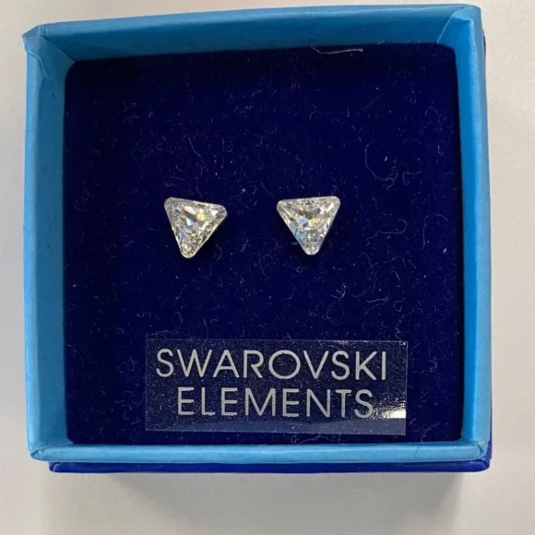 Triangle Swarovski® Crystal Stud Earrings