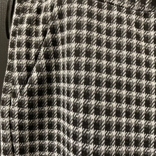 Women's Black & Light Grey Houndstooth Pull-On Pants