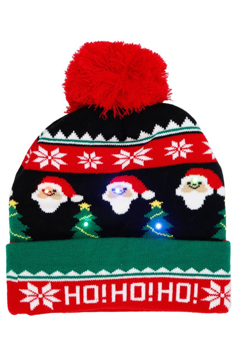 Adults Christmas Led Light-up Cuffed Beanie: ASSORTED / ONE SIZE