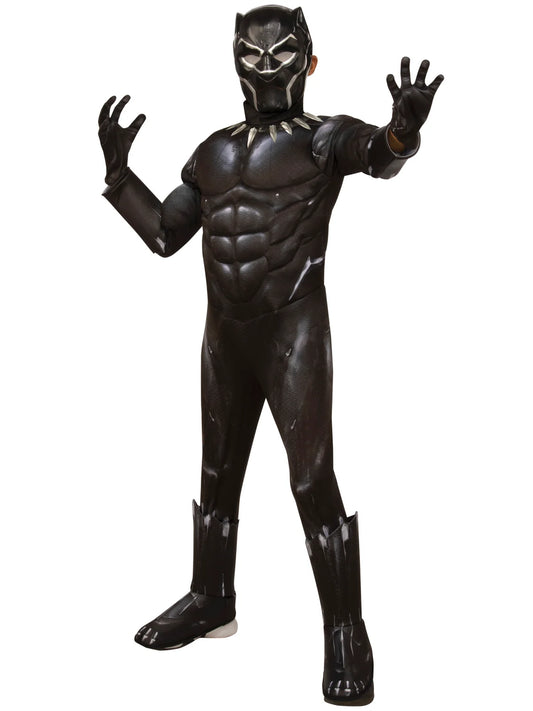 Boys' Avengers Black Panther Costume. Size (5-6)