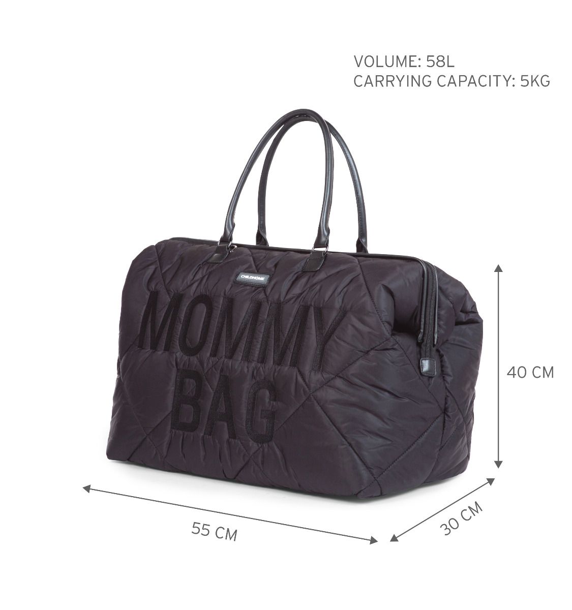 MOMMY BAG - PUFFERED BLACK