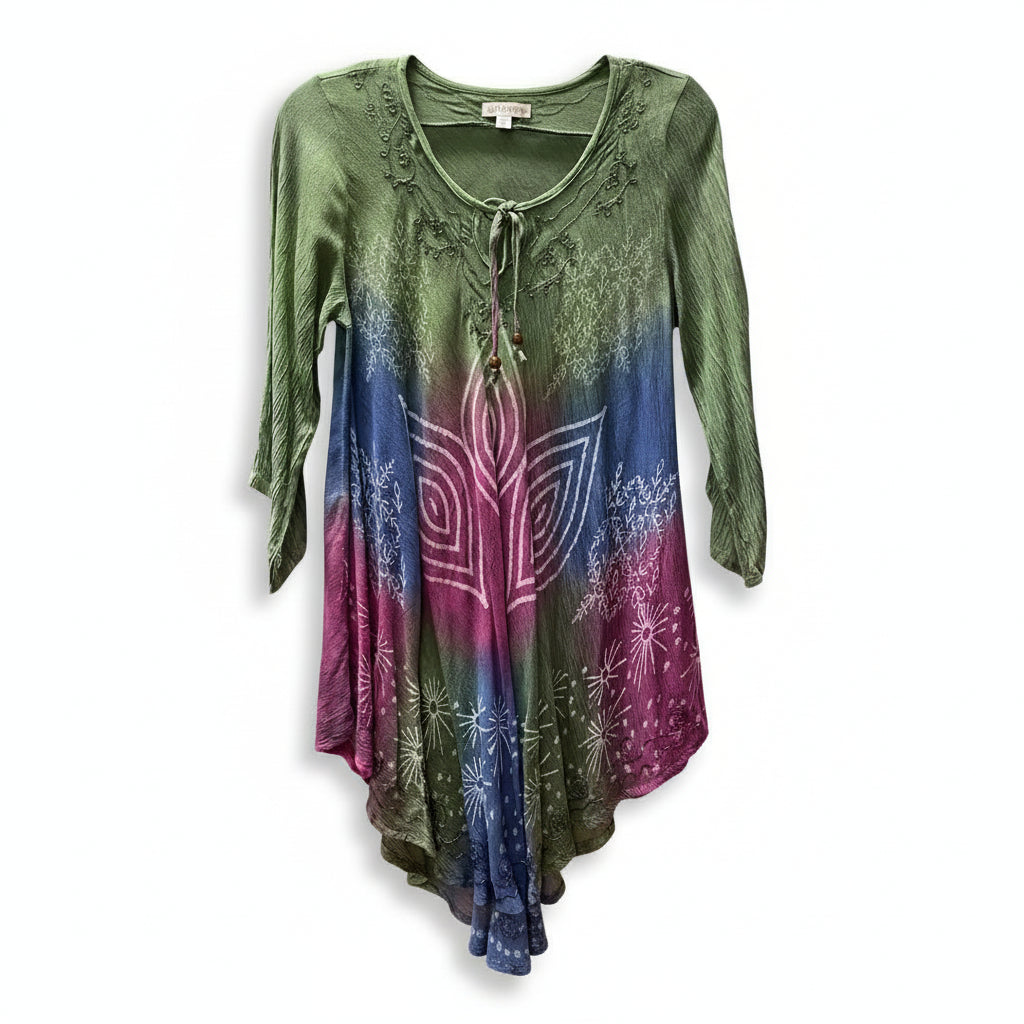 Tie-Dye Tunic Blouse