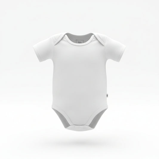 Infant Short Sleeve Bodysuit/Onesie White