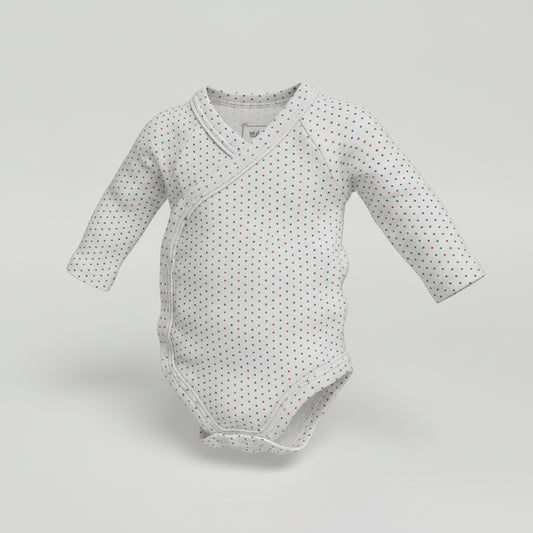 Infant Long Sleeve Bodysuit/Onesie Blue & Red Dots