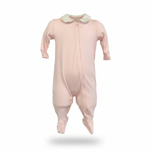 Infant Sleeper - Pink with collar