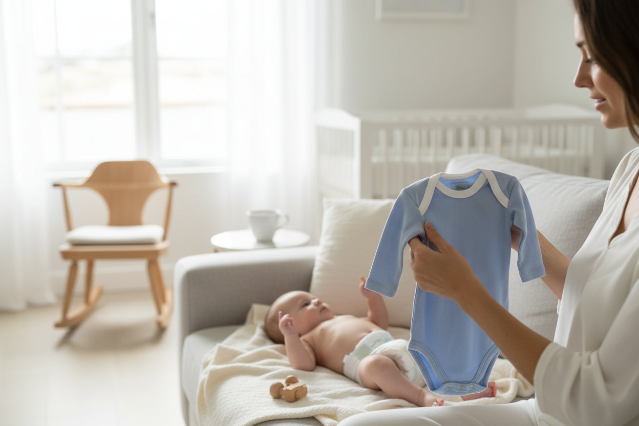 Infant Long Sleeve Bodysuit/Onesie Blue
