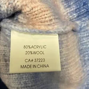 Ladies two-tone blue/blush pink crew neck sweater by Creation