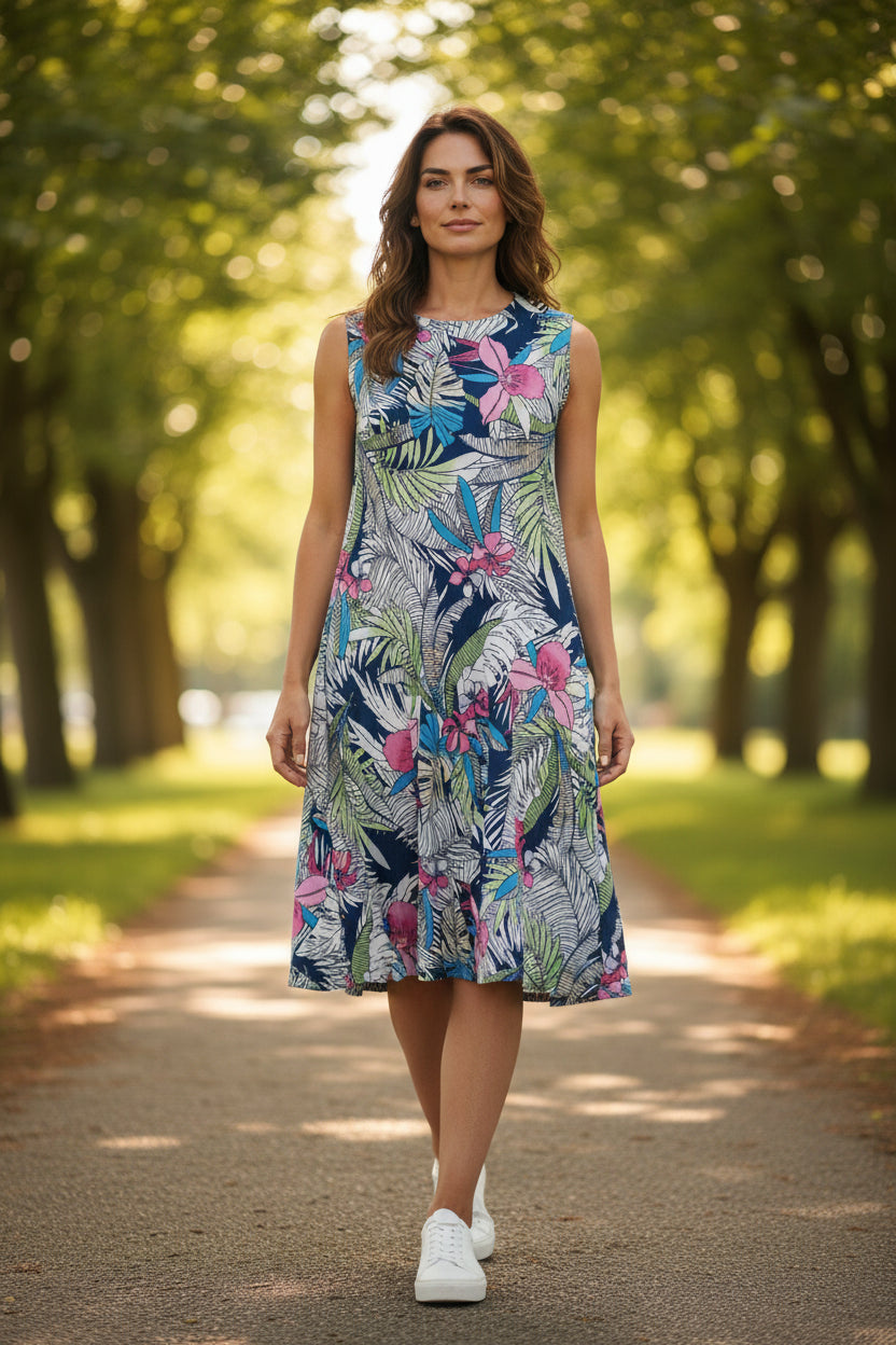Tropical State of Mind Sleeveless Dress