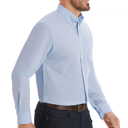 Member's Mark Men's Woven Poplin Shirt.. Solid Light Blue.