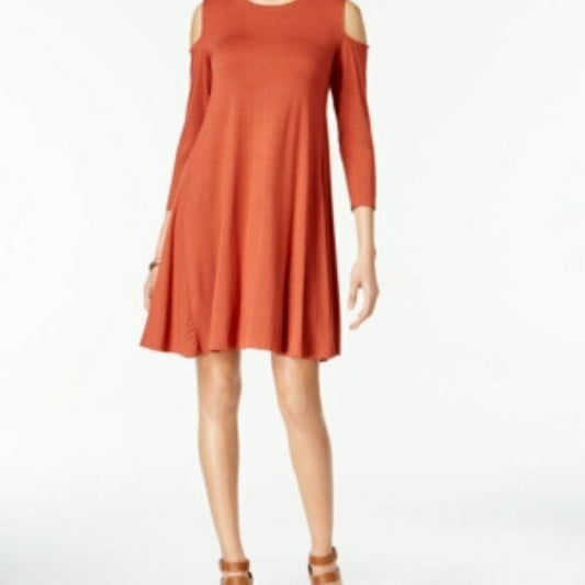 Style & Co.. Cold-Shoulder A-Line Dress.  MSRP $65
