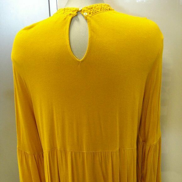 JPR Lace-Trim Peasant Top, Golden Yellow MSRP $70