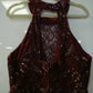 B. Darlin Juniors' Metallic Lace Bodycon Dress. MSRP $110