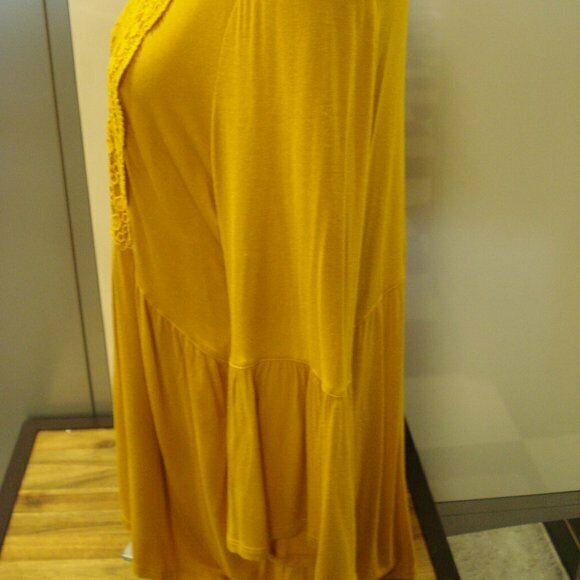 JPR Lace-Trim Peasant Top, Golden Yellow MSRP $70