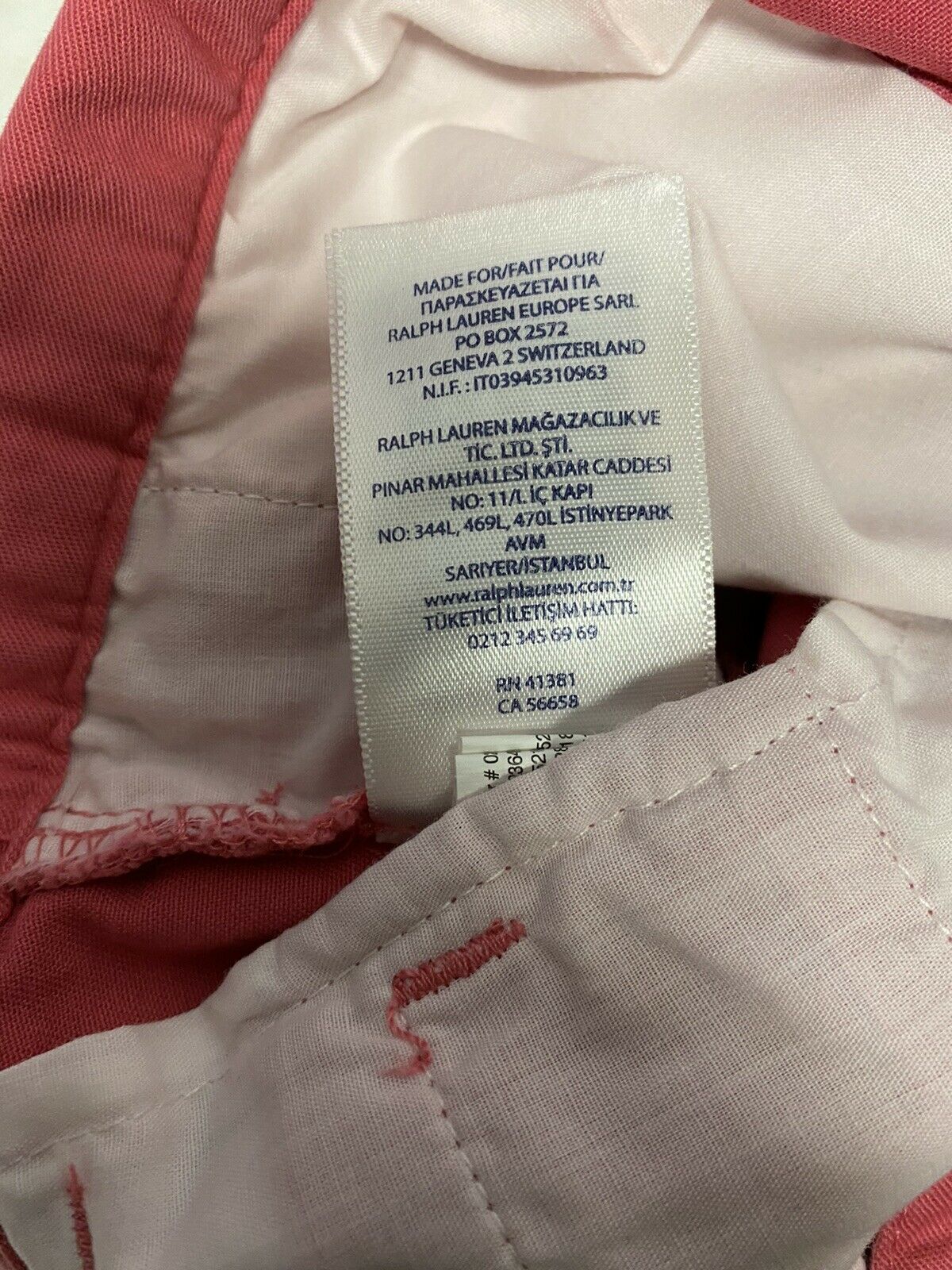 Polo Ralph Lauren Boys' Suffield Belted Stretch Chino Shorts. Coral Red. MSRP $50