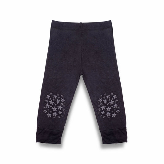 Bamboo Black Crawling Legging with Knee Grips (Unisex)