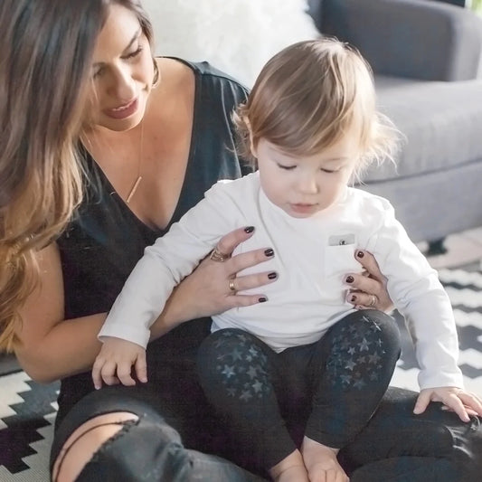 Bamboo Black Crawling Legging with Knee Grips (Unisex)