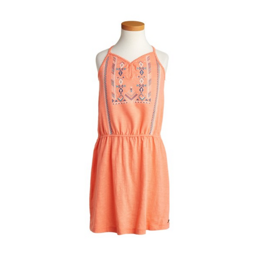 Girl's Roxy Nice Cream Embroidered Dress MSRP $50