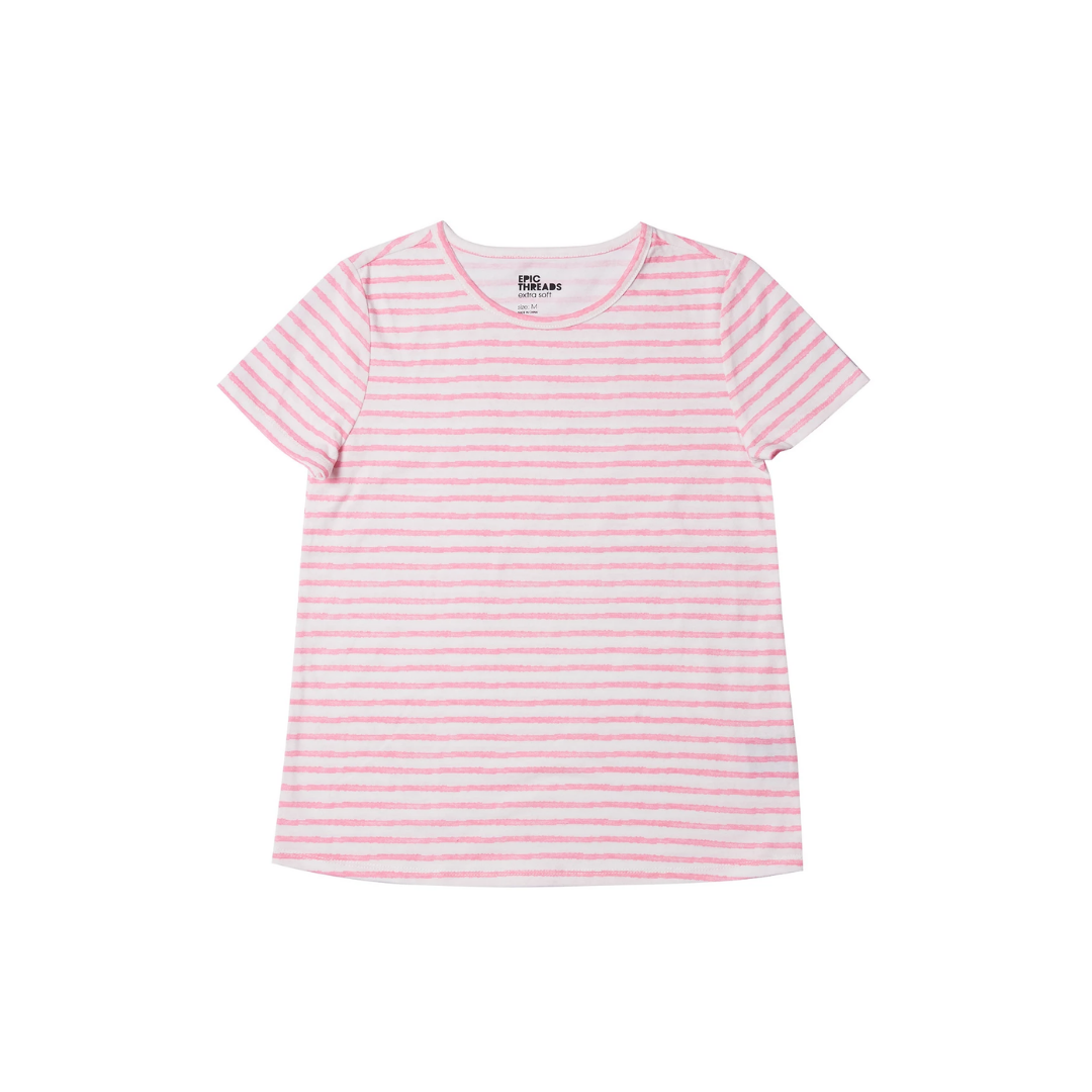 Epic Threads Big Girls Striped Basic Tee