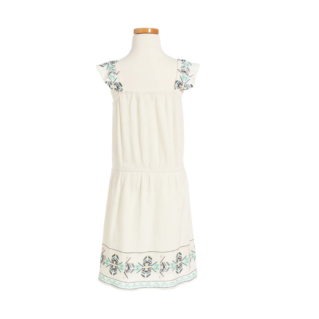 Girl's Roxy High Line Flyes Flutter Sleeve Dress. MSRP $60