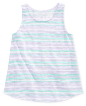 Epic Threads Stripe Swing Tank Top. Purple Stripe