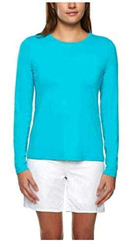 Hang Ten Womens Long Sleeve Rashguard Tee. Blue Bird