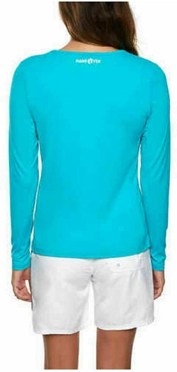 Hang Ten Womens Long Sleeve Rashguard Tee. Blue Bird