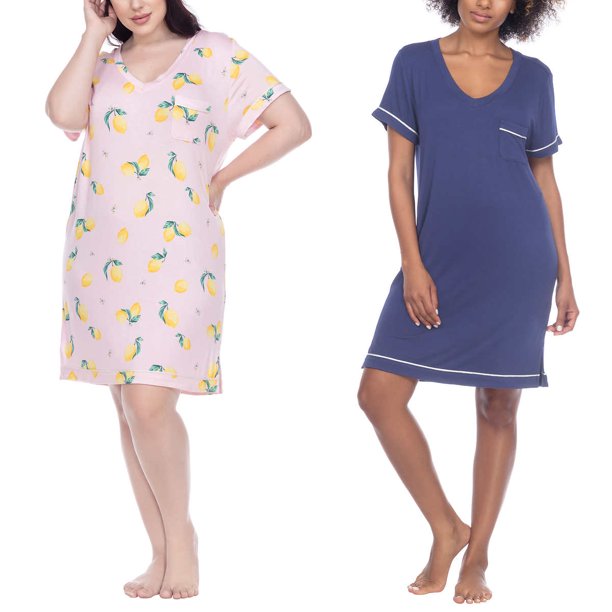 Buy Navy Blue Nightshirts&Nighties for Women by NIGHTSPREE Online
