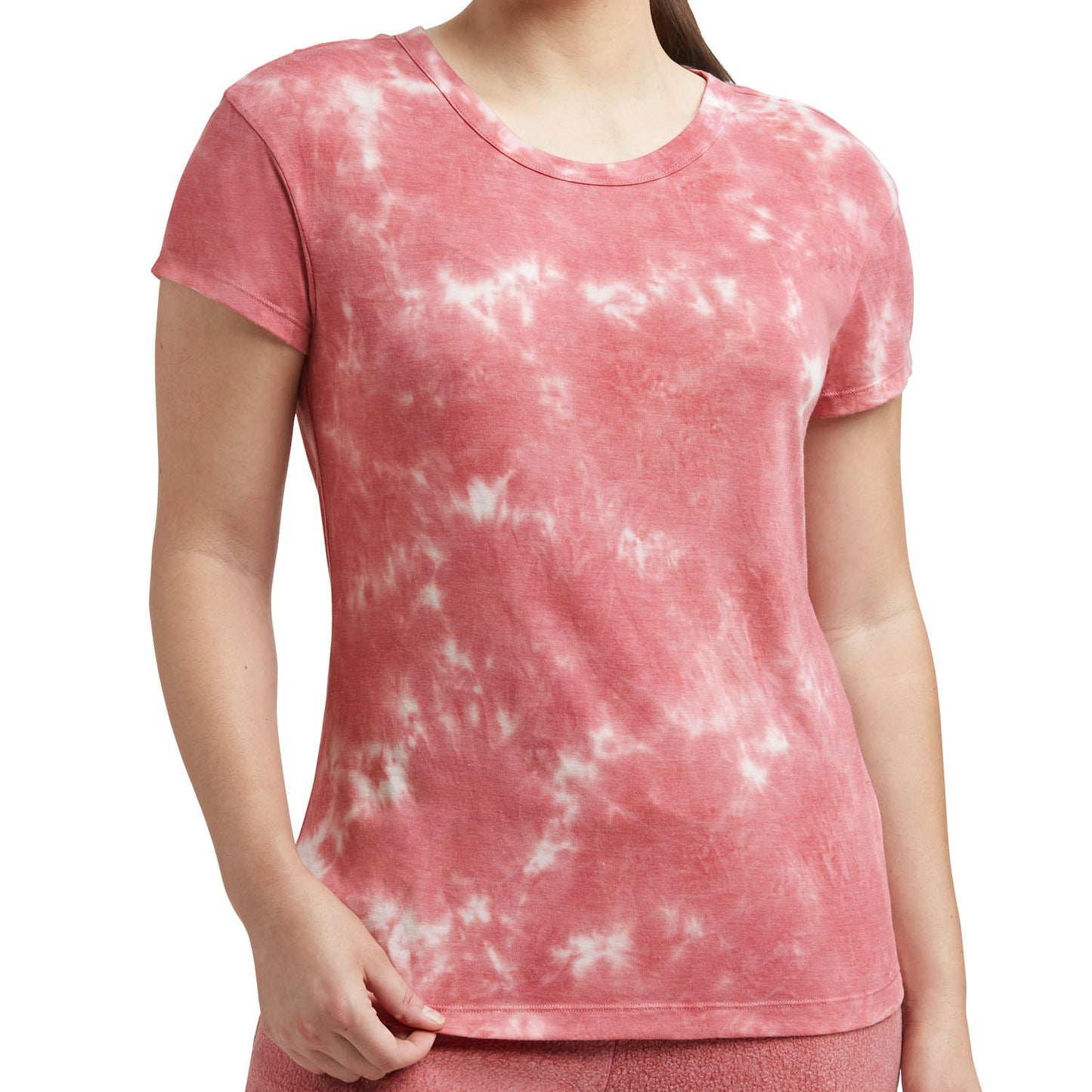 Member's Mark Ladies Luxe Tie Dye Tee. Dark Rose.