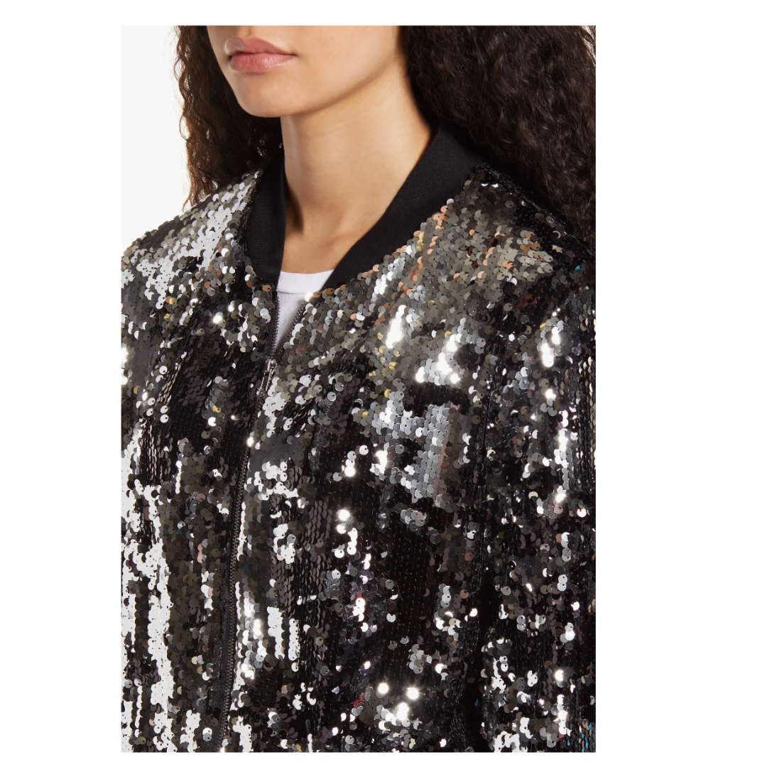 Sequin Bomber Jacket by SOCIALITE