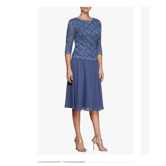 Mock Two-Piece Cocktail Dress by ALEX EVENINGS. Size 16P