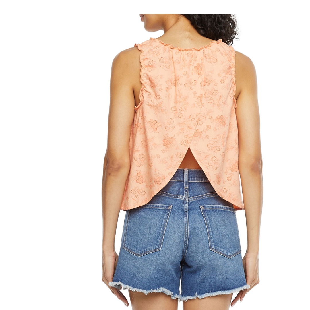 a.n.a Womens Round Neck Sleeveless Tank Top (Beanie Floral)