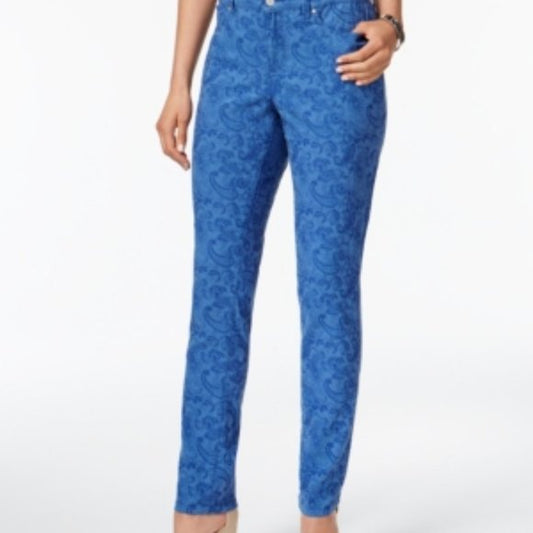 Charter Club Bristol Skinny Pants. Paisley Print.