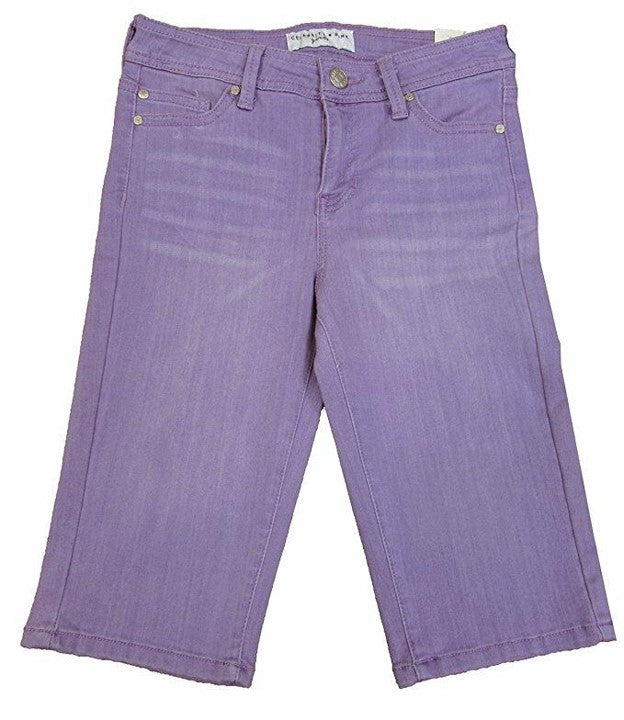 Celebrity Pink Girl's Coloured Denim Skimmer Shorts. Lilac Medium Colour