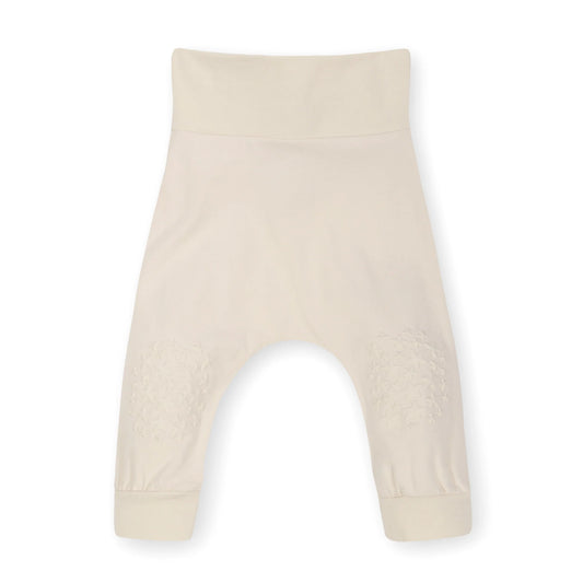 Cream Crawling Harem Pant in 100% Organic Cotton (Unisex)