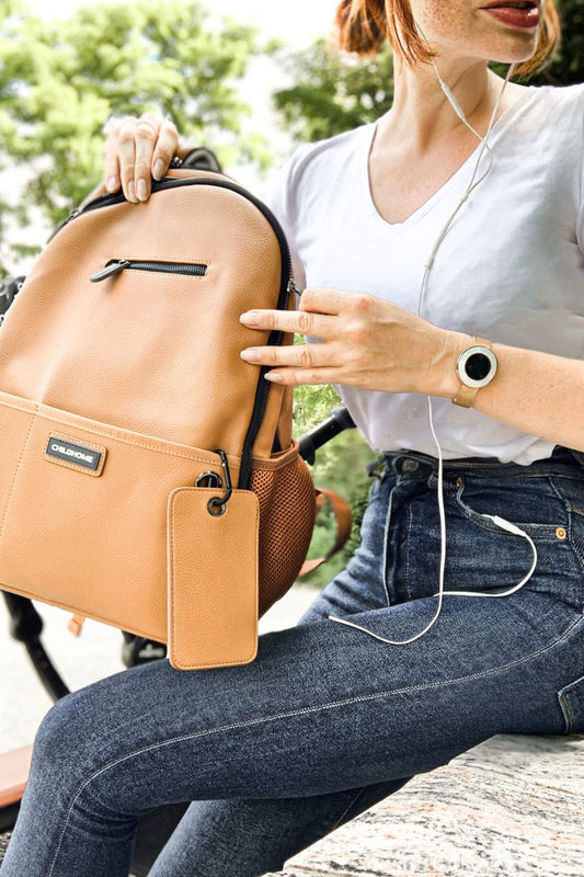 BACKPACK LEATHERLOOK BROWN (UNISEX)