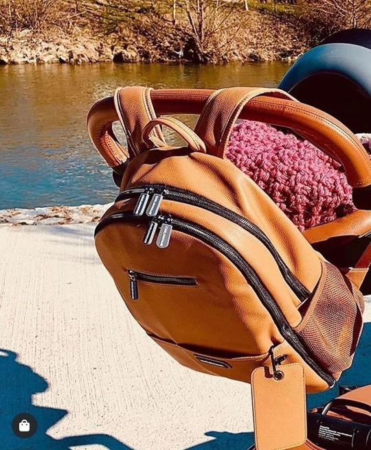 BACKPACK LEATHERLOOK BROWN (UNISEX)