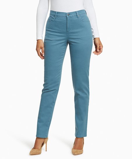 Gloria Vanderbilt Amanda Tapered Jeans, Average Length. Rain Cloud Siz