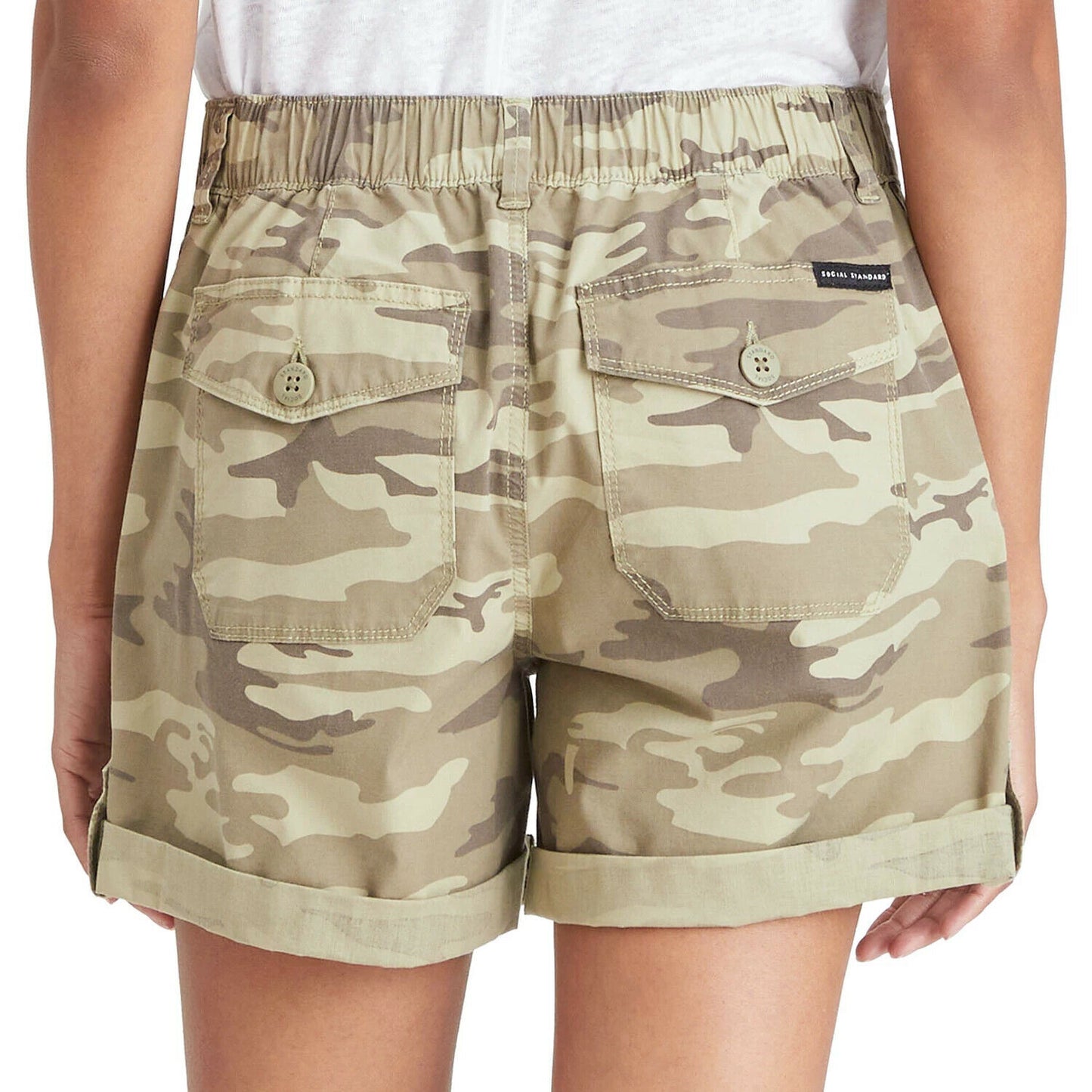 Social Standard by Sanctuary Women's Hero Utility Short Cadet Camo Relaxed Fit