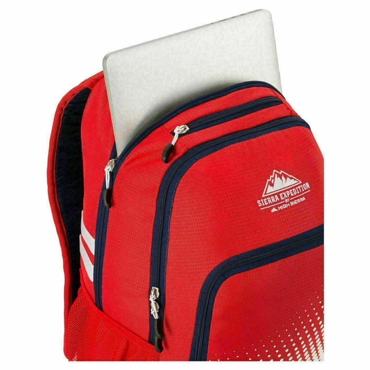 Sierra Expedition Athletic Backpack. Red.