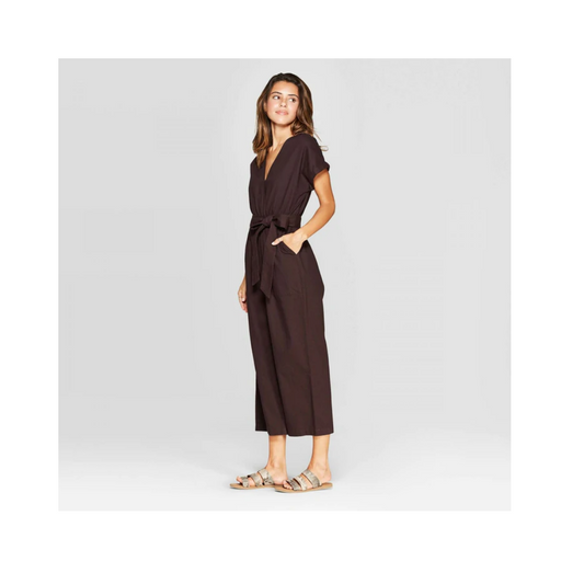 Universal Thread Women's Short Sleeve V-Neck Jumpsuit.