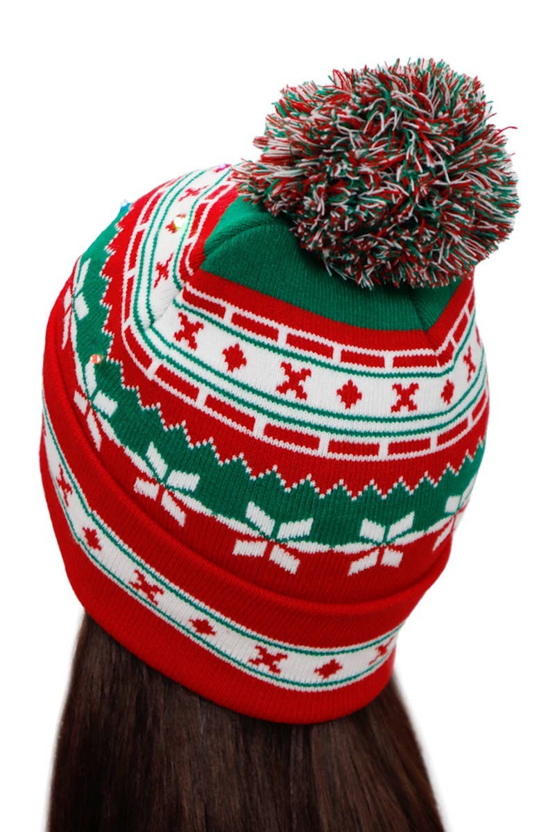 Adults Christmas Led Light-up Cuffed Beanie: ASSORTED / ONE SIZE