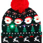 Adults Christmas Led Light-up Cuffed Beanie: ASSORTED / ONE SIZE