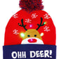 Adults Christmas Led Light-up Cuffed Beanie: ASSORTED / ONE SIZE