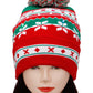 Adults Christmas Led Light-up Cuffed Beanie: ASSORTED / ONE SIZE