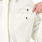 Mondetta Women's Cropped Corduroy Texture Shirt - White