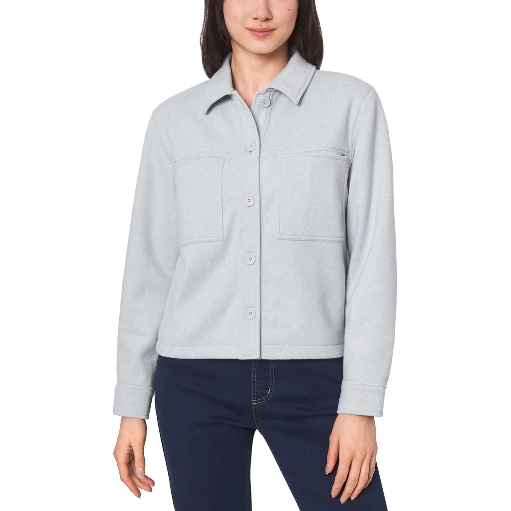 WOMENS MONDETTA KNIT CROPPED JACKET GREY