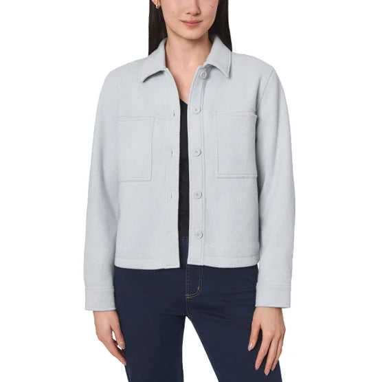 WOMENS MONDETTA KNIT CROPPED JACKET GREY