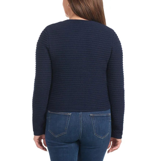 Hilary Radley Button Front Cardigan Navy Blue